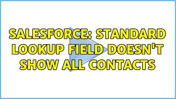 Salesforce: Standard Lookup field doesn