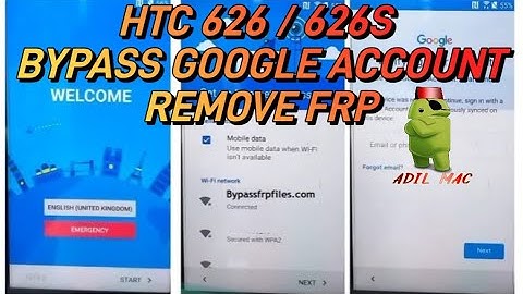 HTC desire 626 626s FRP bypass google account
