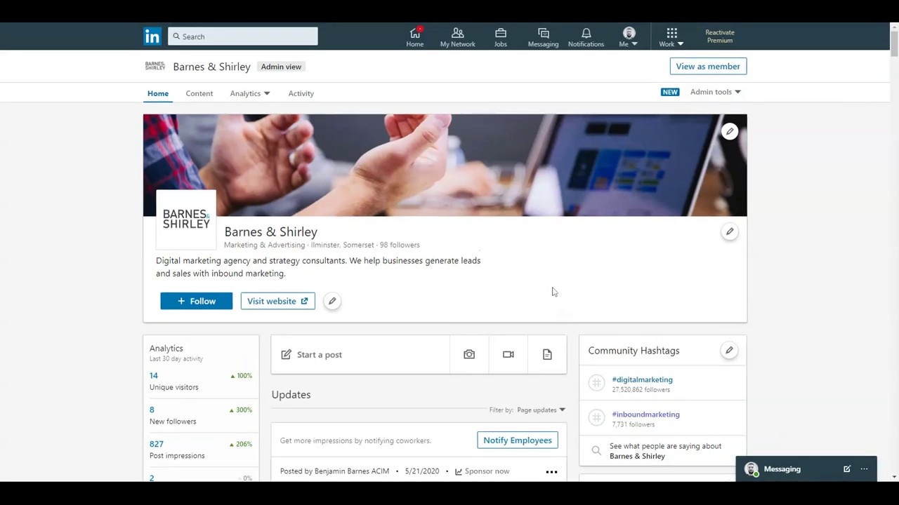 How To Comment On LinkedIn Posts As Company Page - YouTube