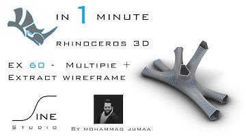 Rhino in 1 minute  -  EX 60  -  Multipie + Extract wireframe