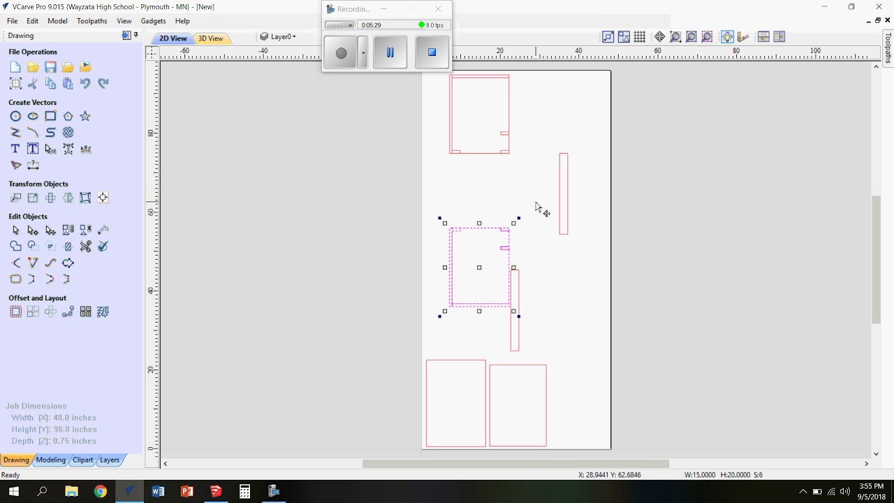 Importing Into Vcarve And Enlarging Dadoe And Pockets YouTube