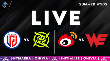 LGD vs NIP | WBG vs WE LPL 2025 Live Summer | LPL English W5D2 with Nymaera & Initialise