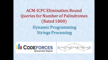 Codeforces Dynamic Programming - Queries for Number of Palindromes (Rated 1800)