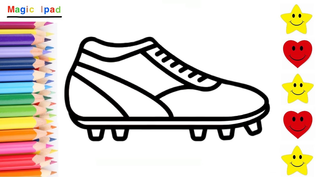 Como dibujar una BOTA DE FUTBOL | dibujos para niños 💓⭐ How to draw a  FOOTBALL BOOT | drawings kids - thptnganamst.edu.vn