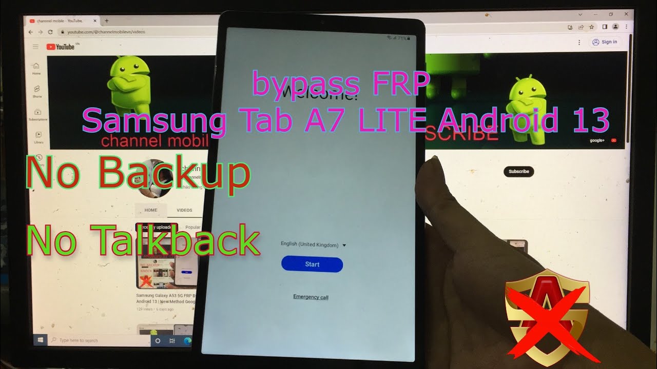 Samsung Galaxy Tab A7 LITE Android 13 FRP Bypass | Remove Google