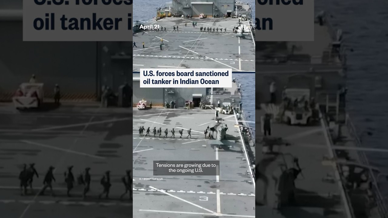 U.S. forces board sanctioned oil tanker in Indian Ocean U.S. forces board sanctioned oil tanker in Indian Ocean