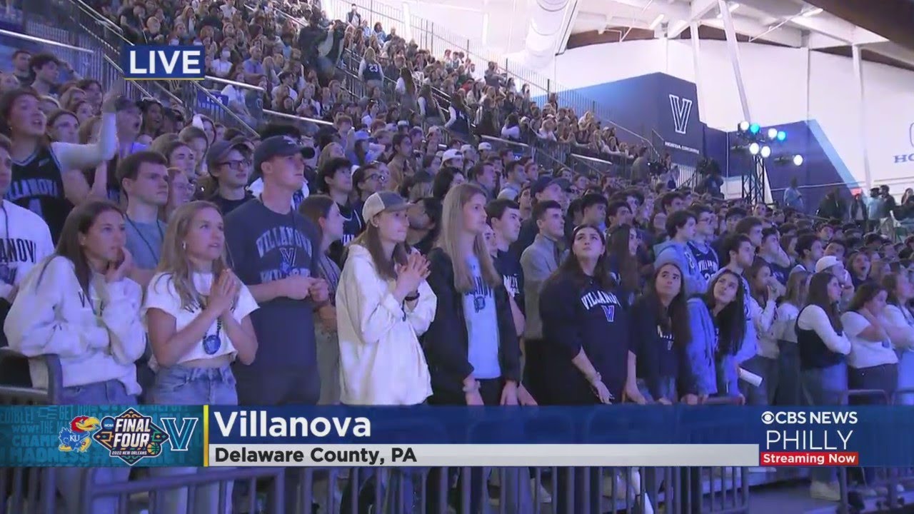 Nearly 4,500 Students Pack Finneran Pavilion To Watch Villanova, Kansas In Final Four