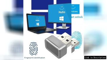 USB Fingerprint Key Reader Module for Windows 7 8 10 11 Hello Biometric Scanner Padlock for Laptops