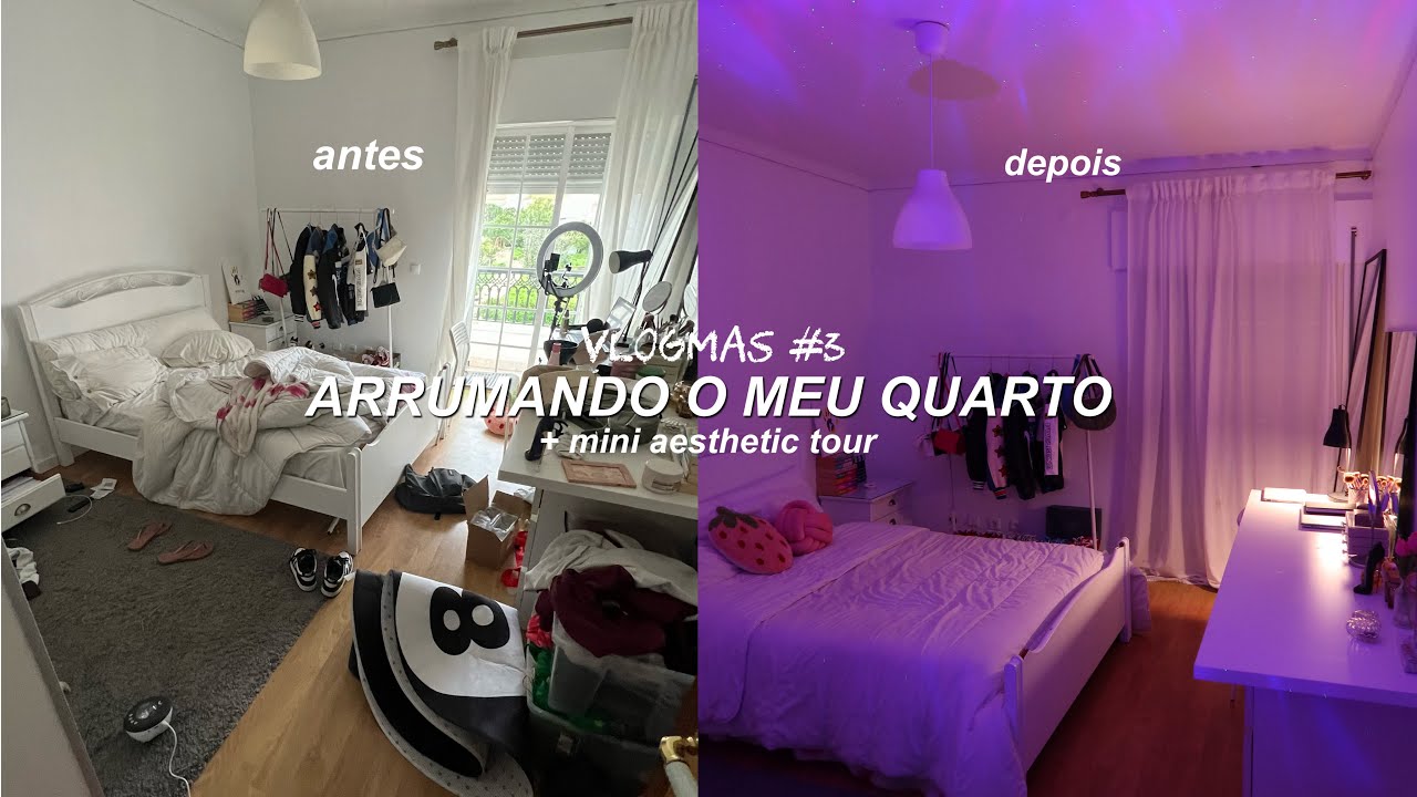 VLOGMAS 3: ARRUMANDO O MEU QUARTO + mini tour para começar o mês bem ✨🫧🧺