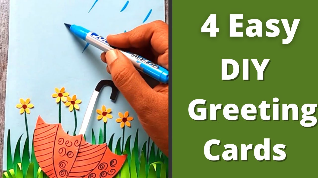 Easy DIY Greeting Cards Simple Paper Crafts Best Greeting Card