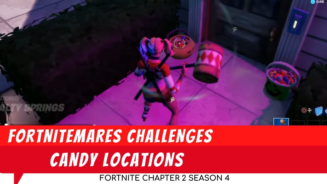 Eat Candy Locations Fortnite Halloween Challenges Fortnitemares
