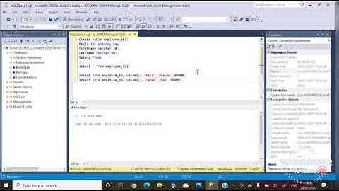 How to create Table, Insert, Update, Delete in SQL Server With Example