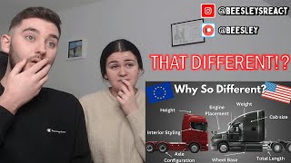 British Couple Reacts to Why American and European Trucks Are So Different