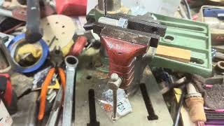 How I created a jig to put a hole through a bolt for a cotter pin.