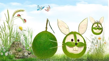 #050. Hướng Dẫn Cắt Tỉa Quả Bưởi Thành Bé Thỏ Cute