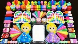 Elsa , Piping Bag And Rainbow ! Mixing Random Things Into Glossy Slime !! Asmr Tom Slime 2267