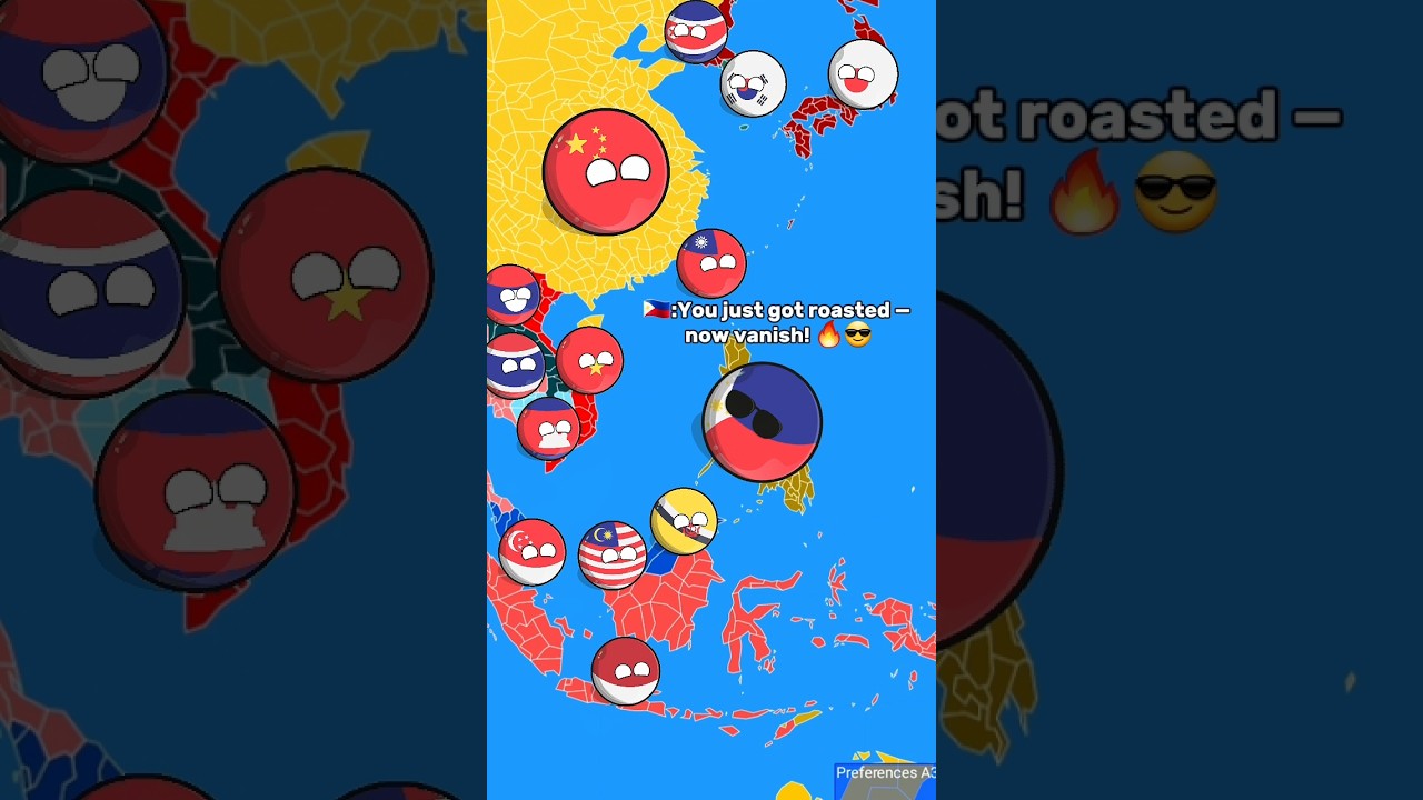 ⁣China 🇨🇳 vs Philippines 🇵🇭 | Epic Countryballs Roast Battle 😂🔥