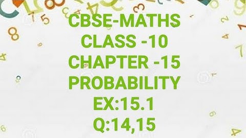 CBSE-MATHS| CLASS-10| CHAPTER -15| PROBABILITY| EX:15.1|Q:14,15 |in Malayalam| MJ ACADEMY|