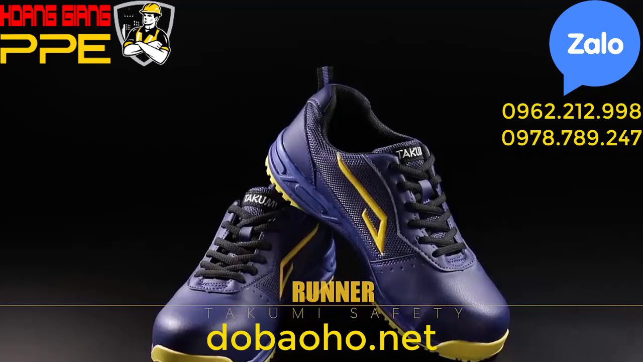 Review Giầy bảo hộ Takumi Runner - Siêu nhẹ 680g/đôi tại dobaoho.net