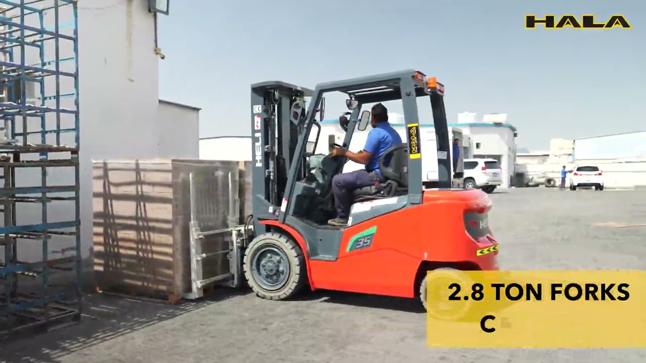 HELI 3.5ton Electric Li Ion Forklift with double pallet handler