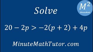 Solve 20-2p›-2(p+2)+4p