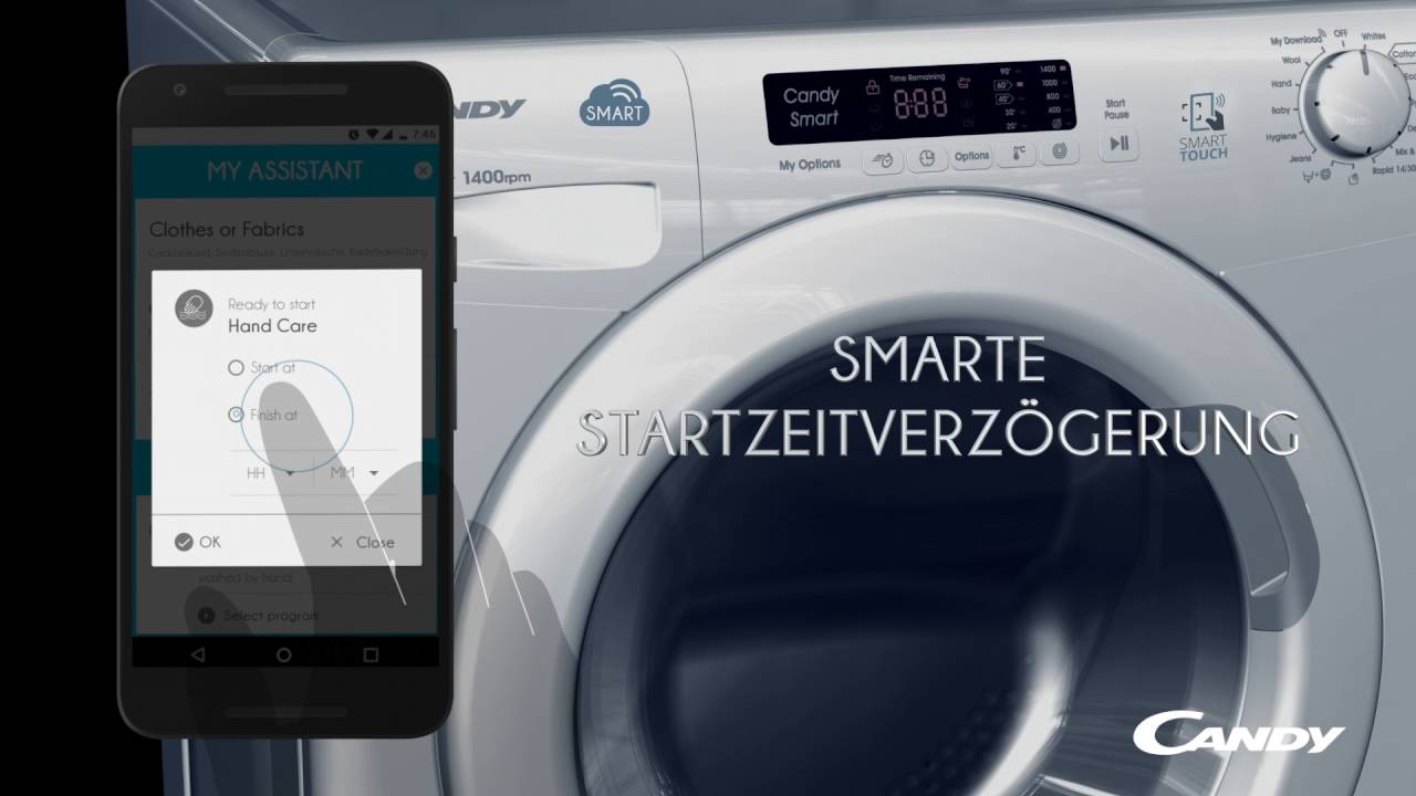 Wärmepumpentrockner Candy : Candy smart touch sorgt sich um sie und ihr gerät youtube