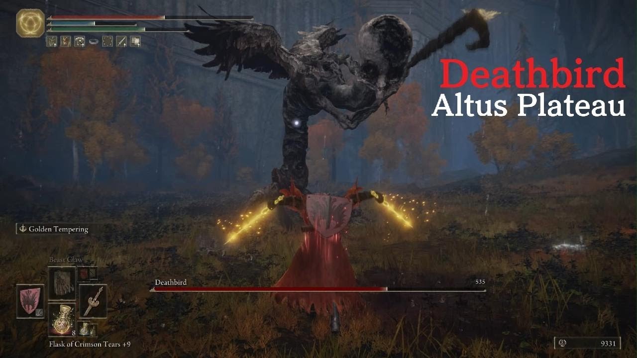 Deathbird (Altus Plateau) vs. Ornamental Straight Sword | Elden Ring ...