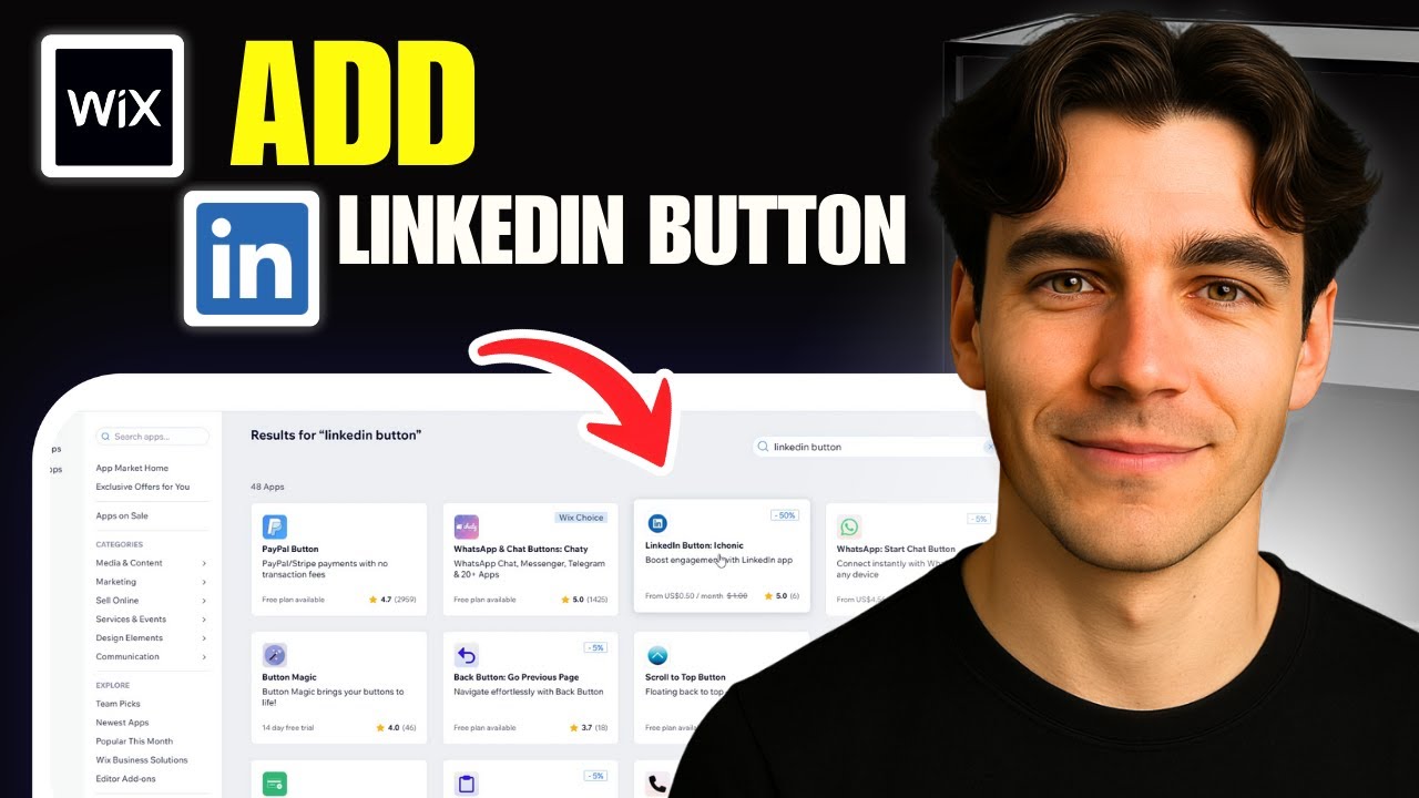 How To Add A LinkedIn Button To A Wix Page (Tutorial 2026) - YouTube