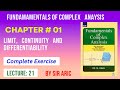 Complex Analysis by Dr. Iqbal | Chapter 1 Exercise Complete Solution | By Dr. Muhammad iqbal