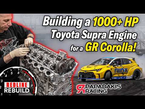 Time-lapse build of 1000+ HP Toyota Supra B58 engine with Papadakis Racing 