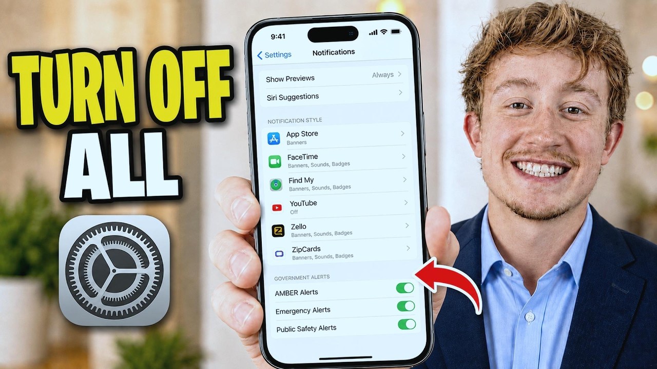 How To Turn Off All Notifications on iPhone - Full Guide - YouTube
