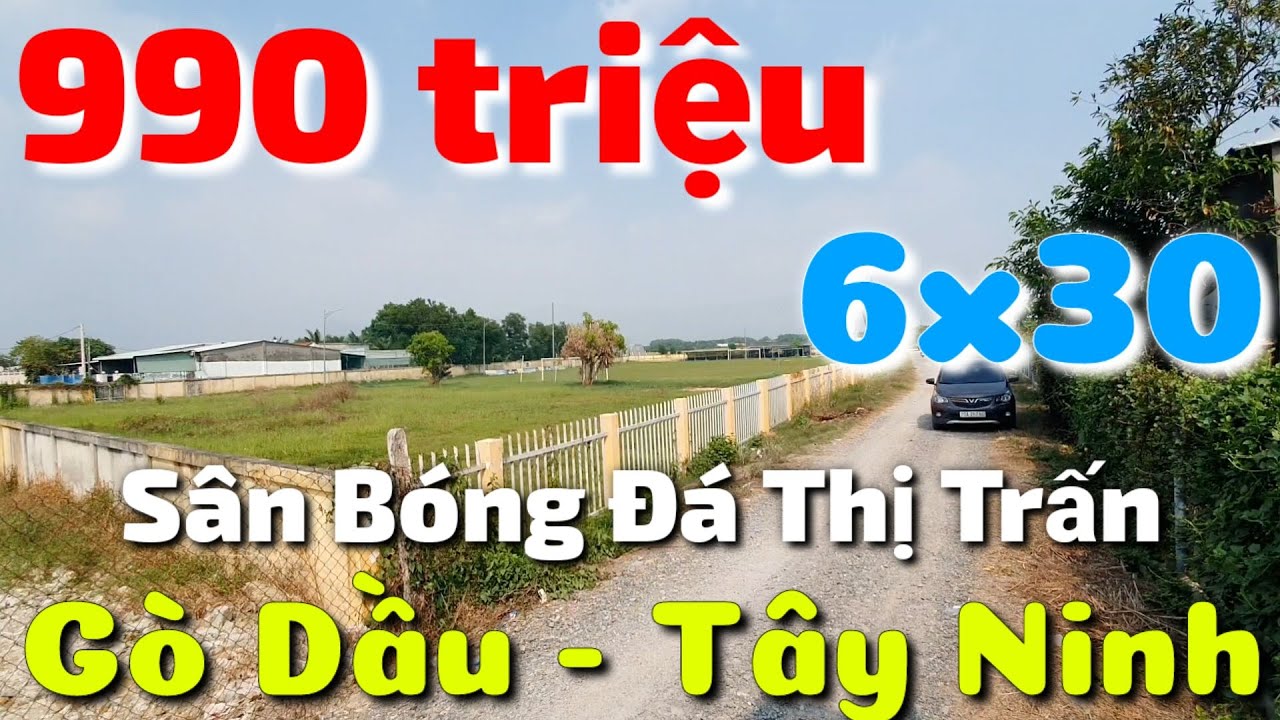 Bán đất 6x30 ngay sân banh thị trấn Gò Dầu Tây Ninh gần chợ siêu thị bệnh viện cách TPHCM 50km
