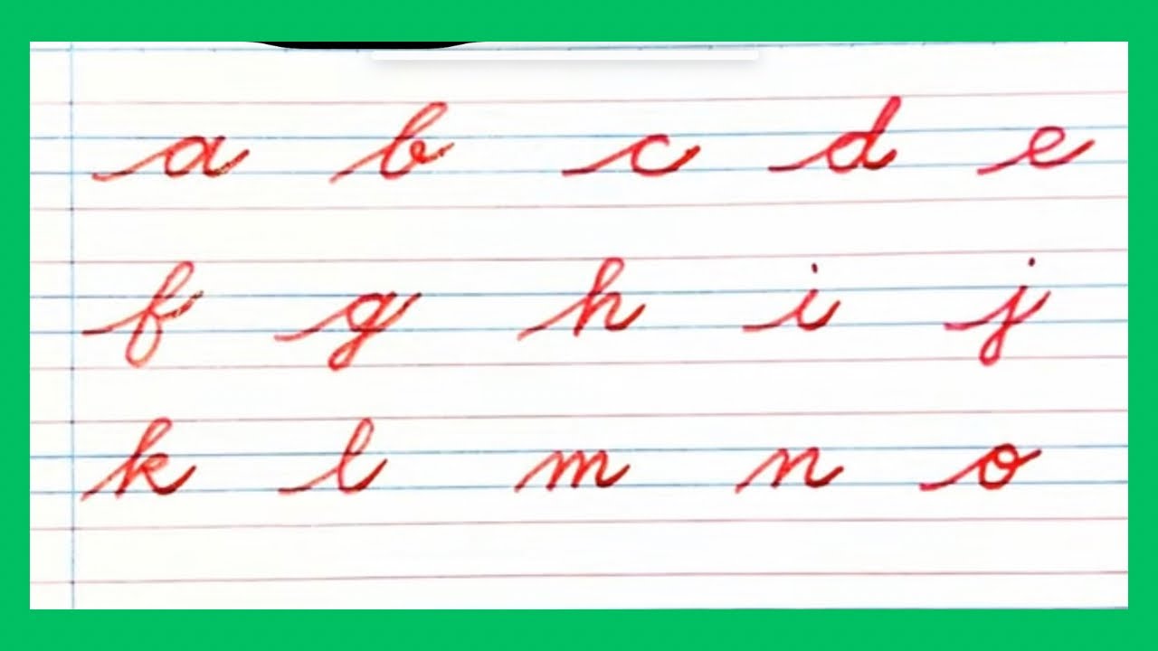 How to write in cursive| Cursive Writing a to z | Small letters ...