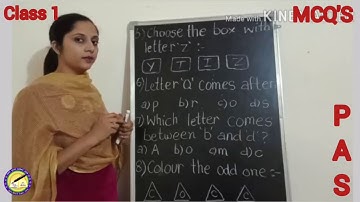 CLASS 1... SUBJECT: ENGLISH... MCQ