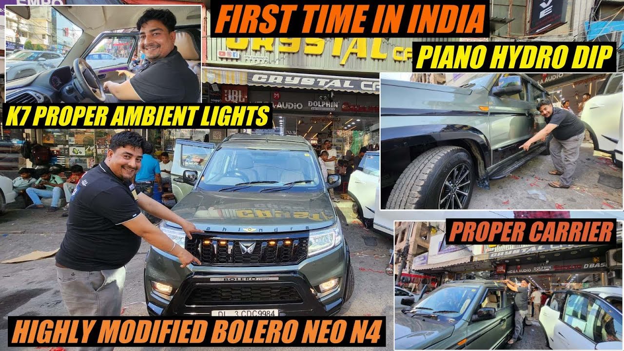 Higly modified BOLERO NEO  N4 😍 | K7 Proper Ambience Light | Piano Hydrodip | Proper Carrier | DRL