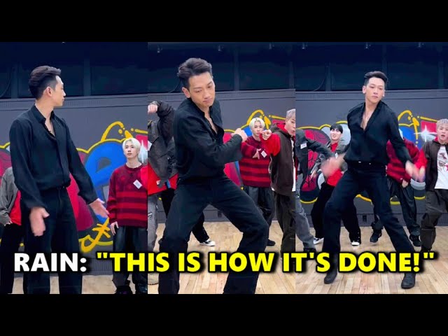 RAIN SHOCKS Young Kpop Idols with his Dance Moves at 40 Years Old! class=