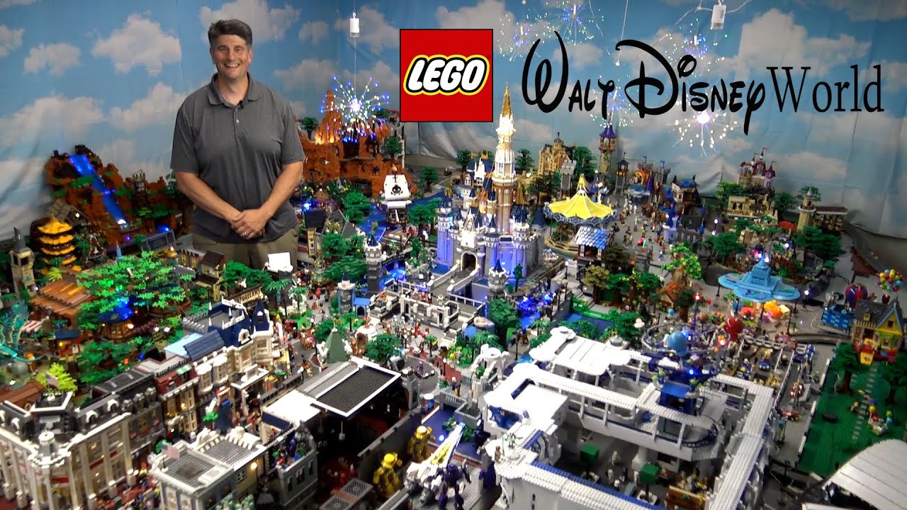 World's Largest LEGO Disney World with Amazing Fireworks Show! 