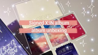 картинка: ‧⁺◟ 🫧 подписанный альбом эксин | signed X:IN album unboxing 🔮💜ヾ₊˚
