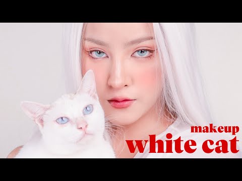 แต่งหน้าเฉี่ยวๆเหมือนแมว เมี๊ยวว White cat makeup | Soundtiss