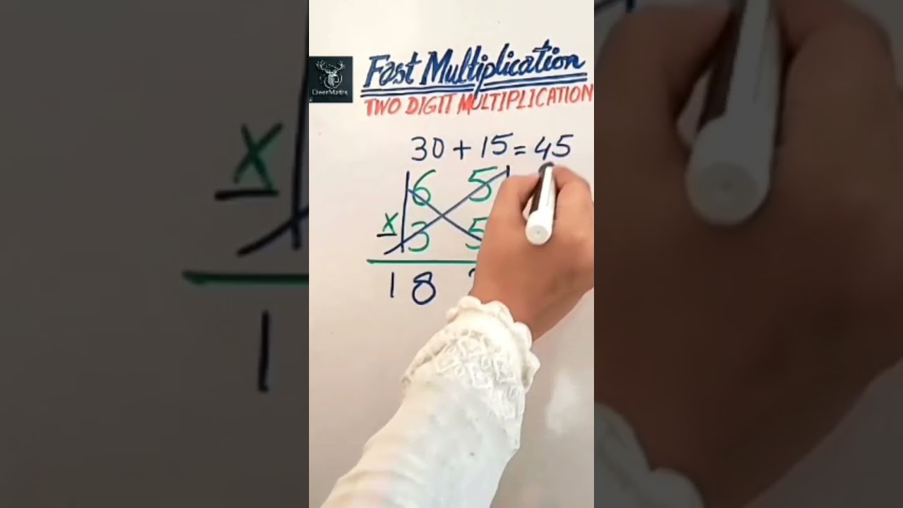 Fast Multiplication Trick DeerMaths | Interesting Math Tricks 