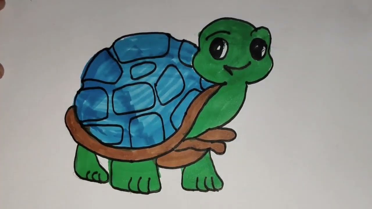 Easy way to draw a Tortoise # Drawing for kids # Tortoise 🐢 