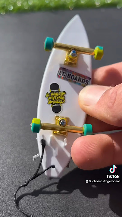 UPGRADED DIY FINGER SURF SKATE #fingerboard #lcboards #fingerboarding #skate #skateboard #diy