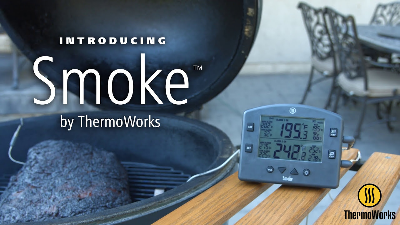 ThermoWorks Smoke X2 Long-Range 2-Channel Wireless BBQ Alarm Thermometer - Blue