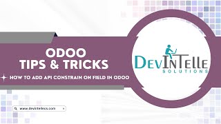 How To Add API Constrain On Field In Odoo | #odoo | #odooapps