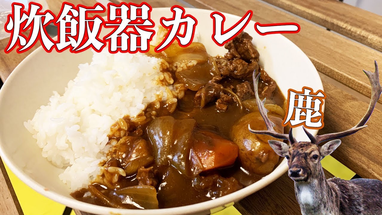 【おふくろシャイニー】炊飯器カレー鹿肉入り！