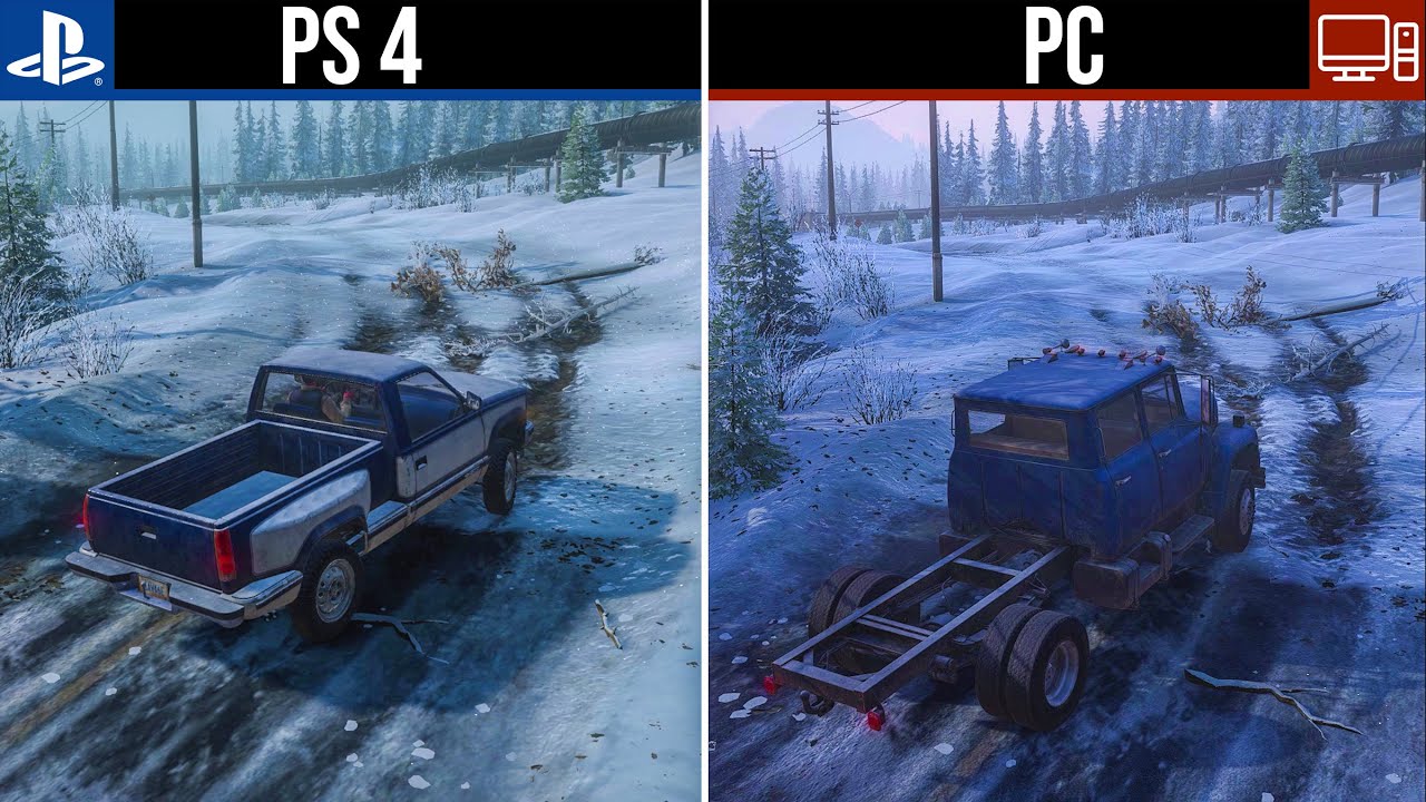 PS4 vs PC Snowrunner Detailed Graphics Comparison 