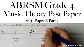 ABRSM Music Theory Grade 4 Past Paper 2015 A Part 4 with Sharon Bill