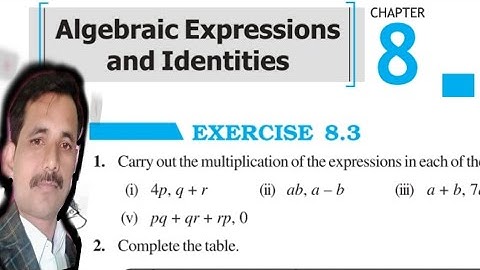 exercise 8.3 || class 8 ||Ch 8 Algebraic expressions and identities || maths NCERT new edition