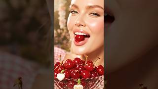 ASMR Barbie eating cherry 🍒 mukbang #viral #odlysatisfying #fyp #video #challenge #barbie #asmr