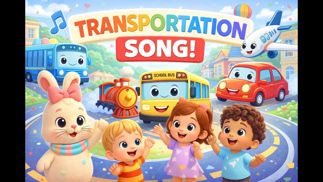 Let’s Go, Let’s Go! 🚗🚌🚲 Transportation Song for Kids | Vehicles + Safety (Preschool)